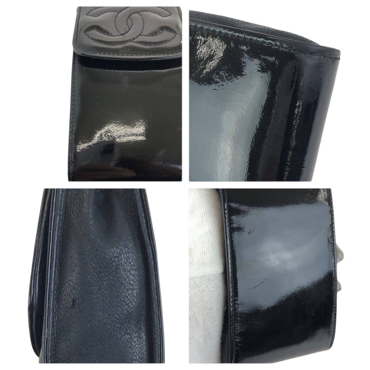 Chanel CC Logo Black Gold Enamel Case Cigarette — view 6