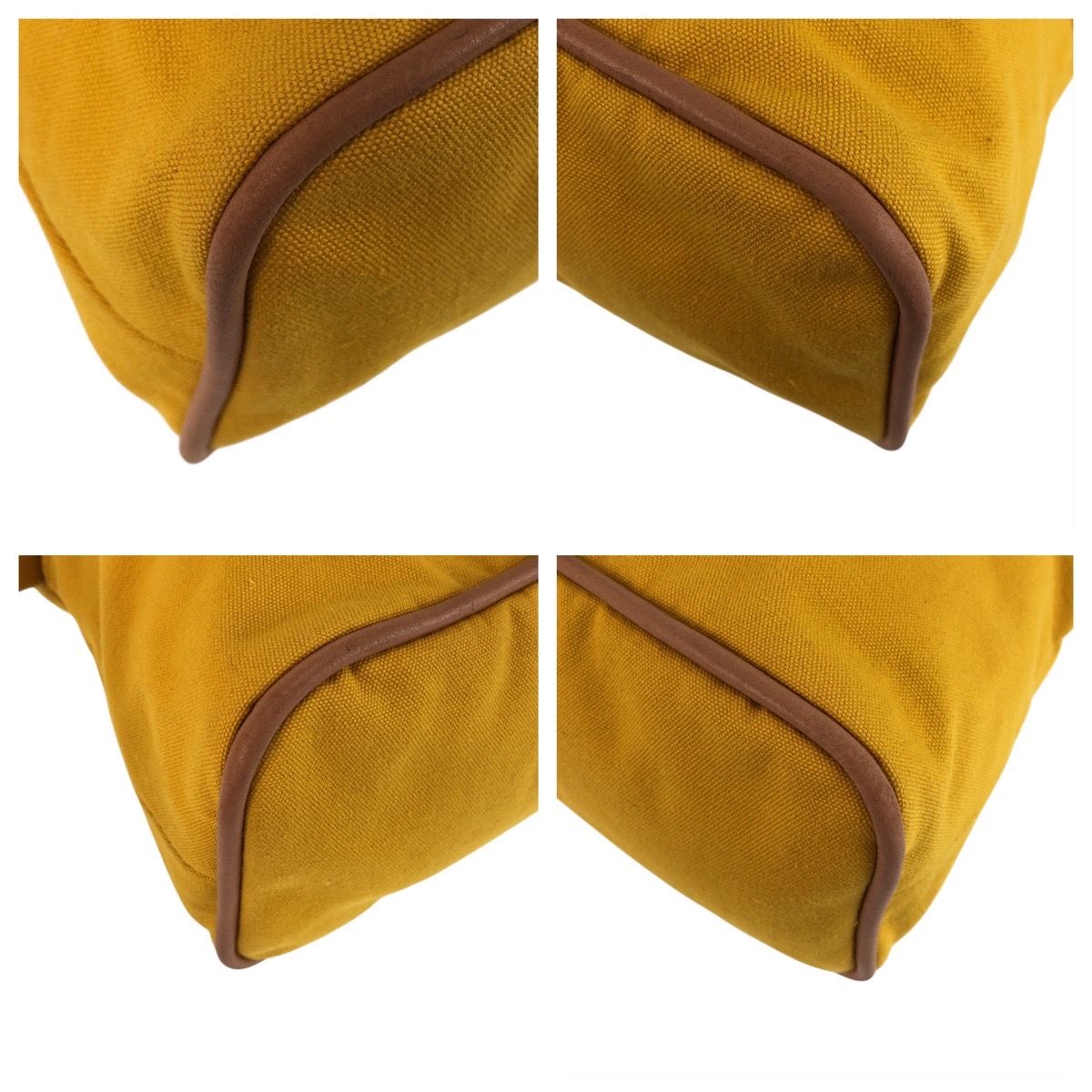 Hermes Bolide Yellow Master Gold Canvas Pouch Makeup — view 3