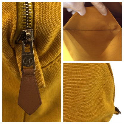Hermes Bolide Yellow Master Gold Canvas Pouch Makeup — view 4