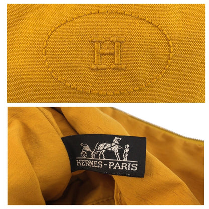 Hermes Bolide Yellow Master Gold Canvas Pouch Makeup — view 5