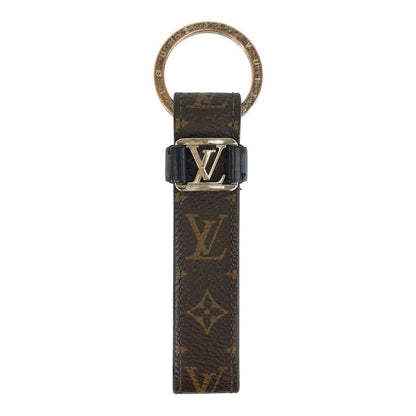 Louis Vuitton Monogram Key Holder LV Dragonne Brown Black Key Ring