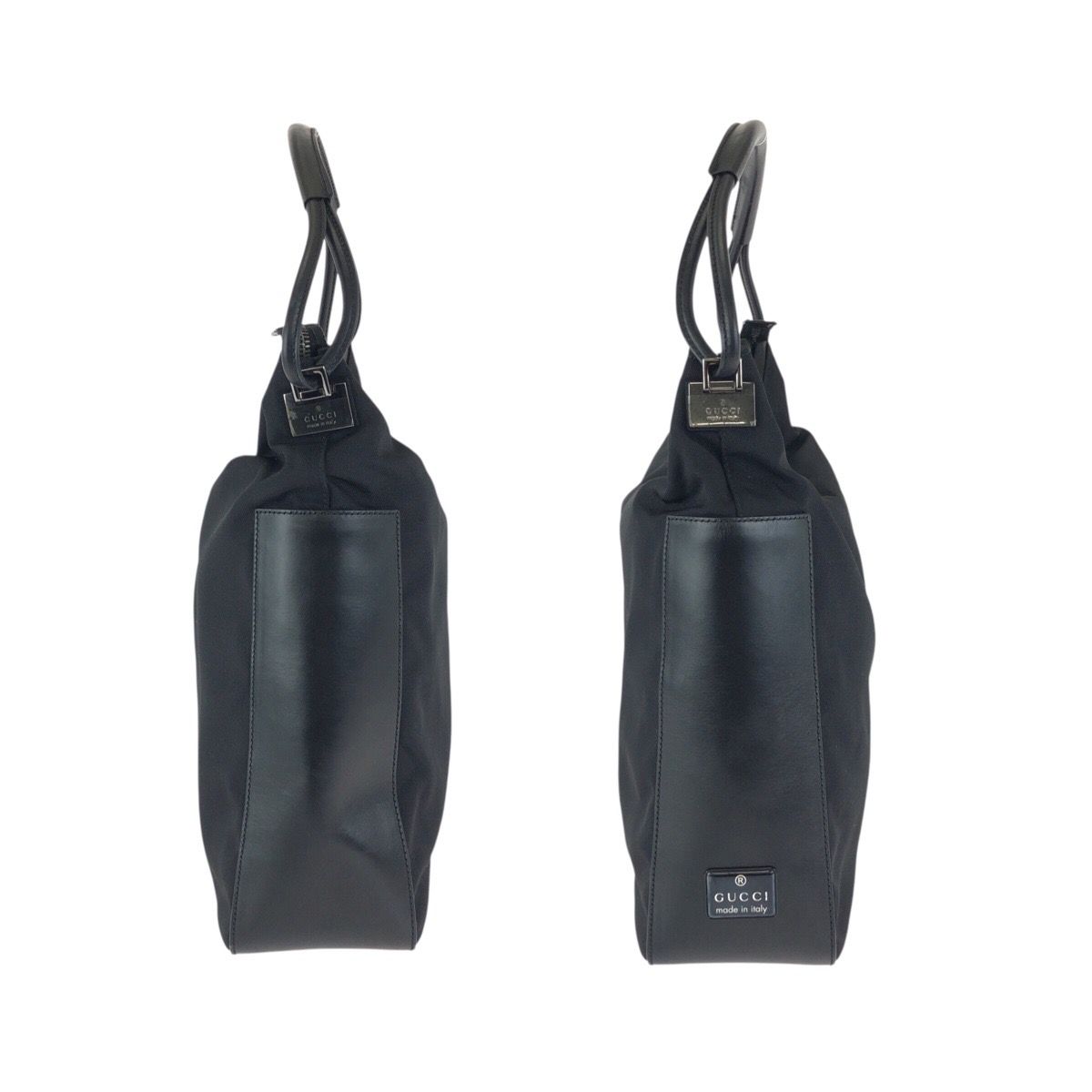 Gucci Shoulder Black Silver Nylon Leather 001 Bag — view 8
