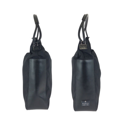 Gucci Shoulder Black Silver Nylon Leather 001 Bag — view 8