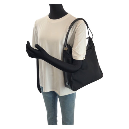 Gucci Shoulder Black Silver Nylon Leather 001 Bag — view 7
