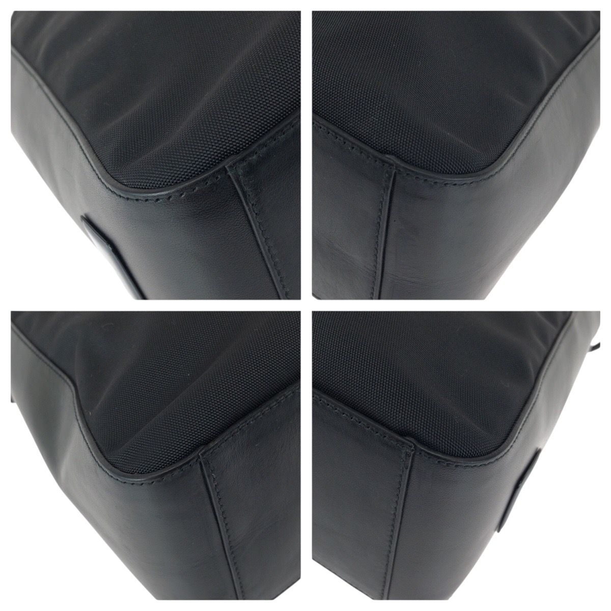 Gucci Shoulder Black Silver Nylon Leather 001 Bag — view 3