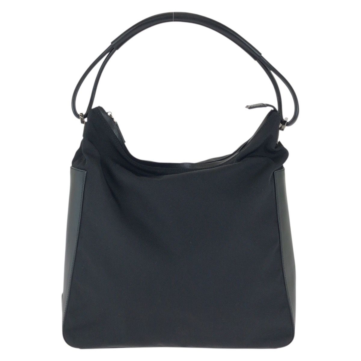 Gucci Shoulder Black Silver Nylon Leather 001 Bag
