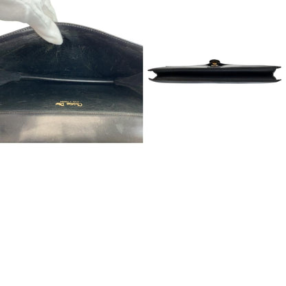 Dior Vintage Black Gold Leather Shoulder Bag — view 9