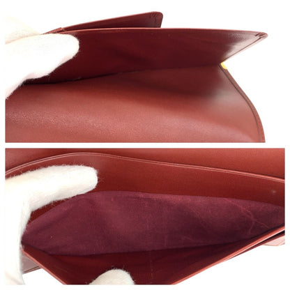 Cartier Vintage Must Line Bordeaux Gold Leather Wallet Billfold — view 6