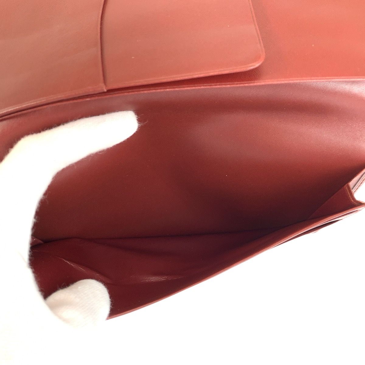 Cartier Vintage Must Line Bordeaux Gold Leather Wallet Billfold — view 5