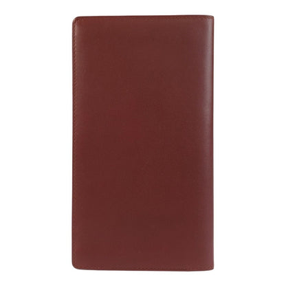 Cartier Vintage Must Line Bordeaux Gold Leather Wallet Billfold — view 2