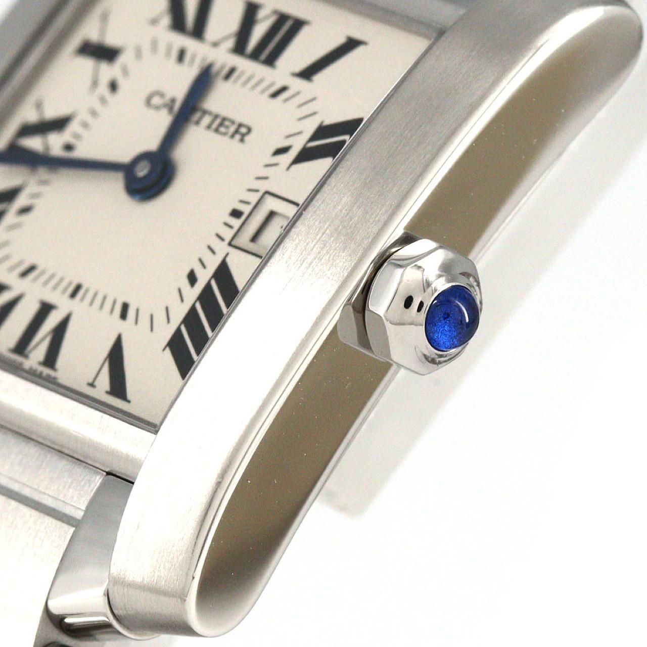 Cartier Tank Francaise MM Date SS Quartz Watch — view 3