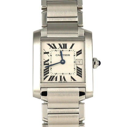Cartier Tank Francaise MM Date SS Quartz Watch