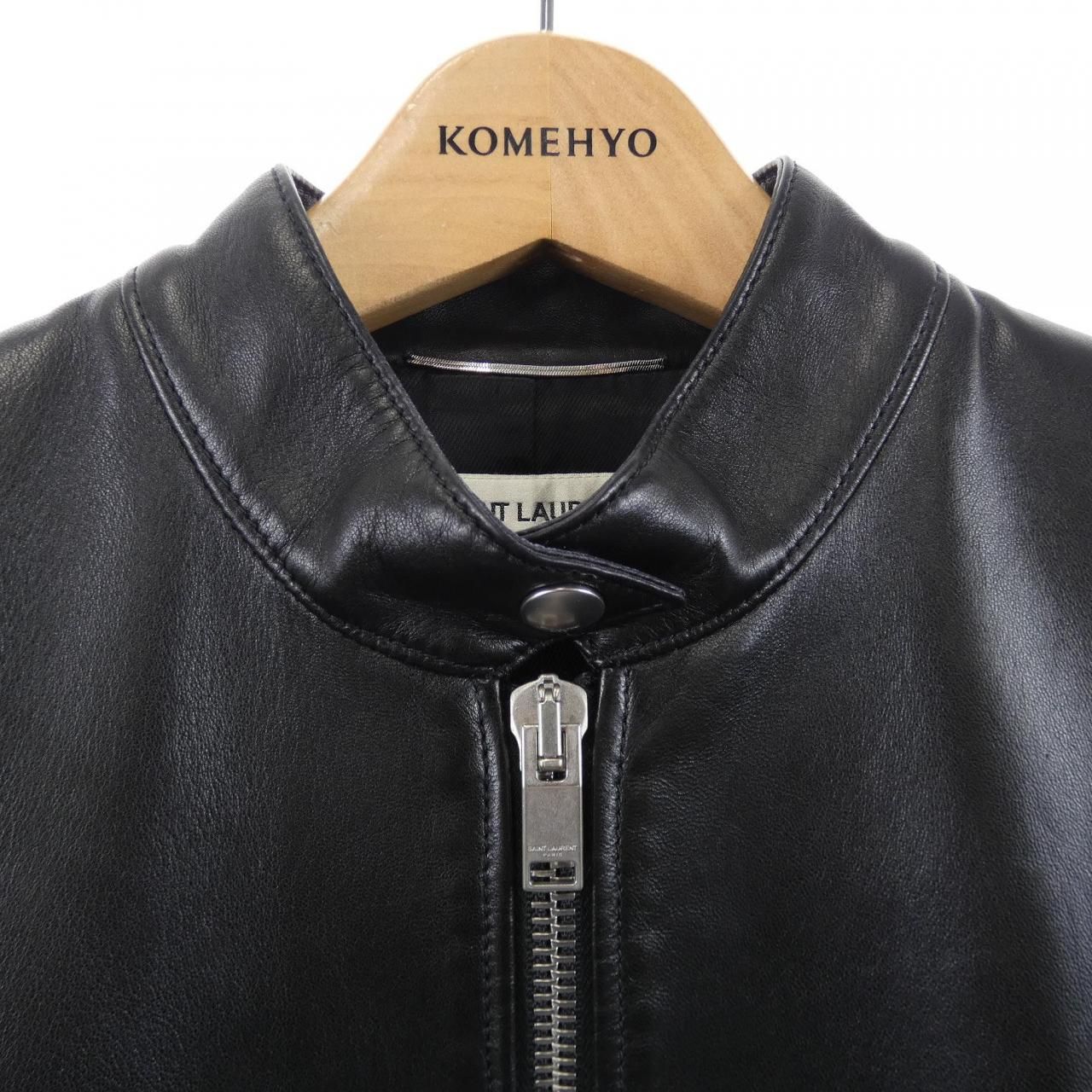 Saint Laurent Leather Rider's Jacket — view 5