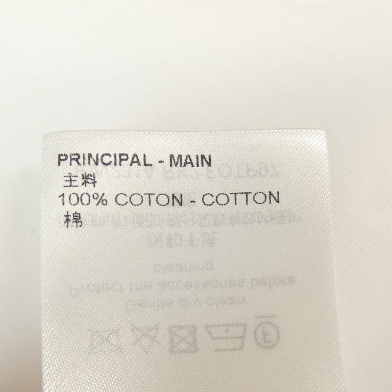 Louis Vuitton Pleated Shoulder Cotton Poplin Shirt — view 3