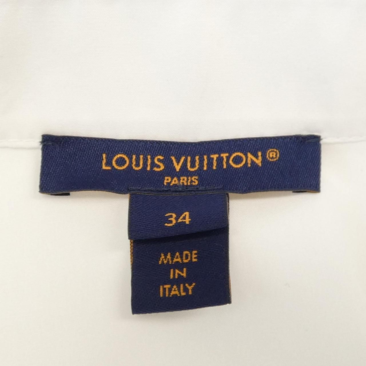 Louis Vuitton Pleated Shoulder Cotton Poplin Shirt — view 4