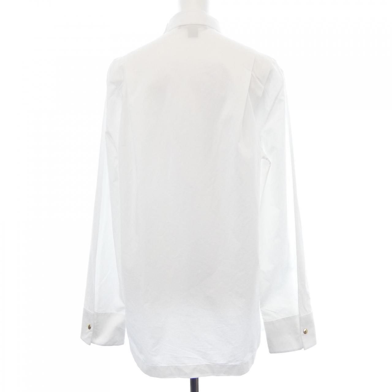Louis Vuitton Pleated Shoulder Cotton Poplin Shirt — view 2
