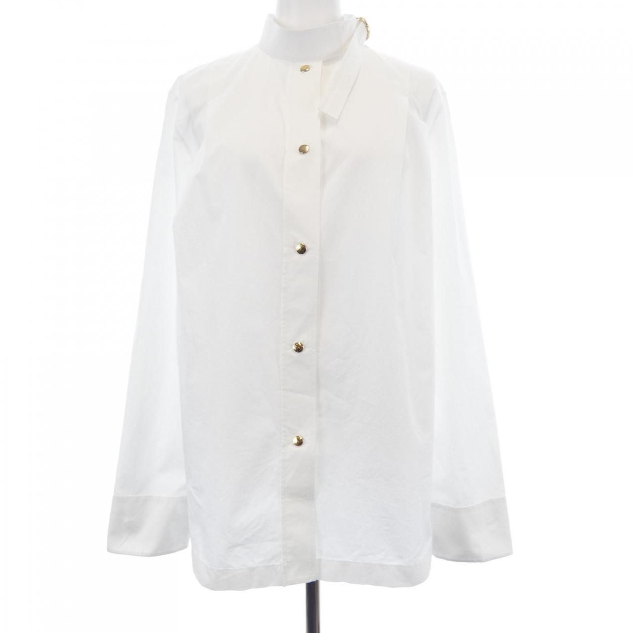 Louis Vuitton Pleated Shoulder Cotton Poplin Shirt