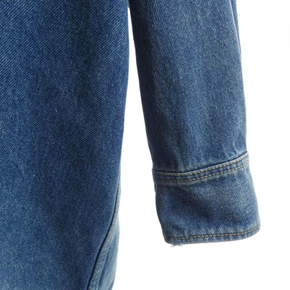Prada Triangle Logo Oversize Organic Denim Shirt — view 6