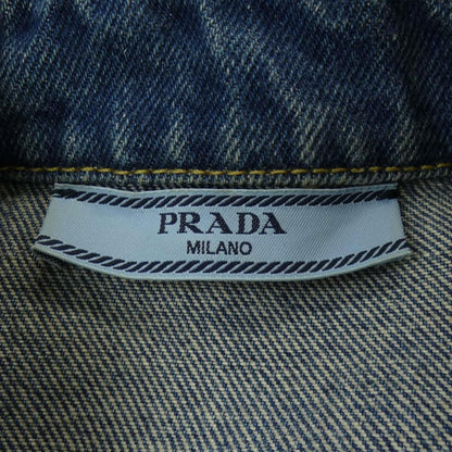 Prada Triangle Logo Oversize Organic Denim Shirt — view 4