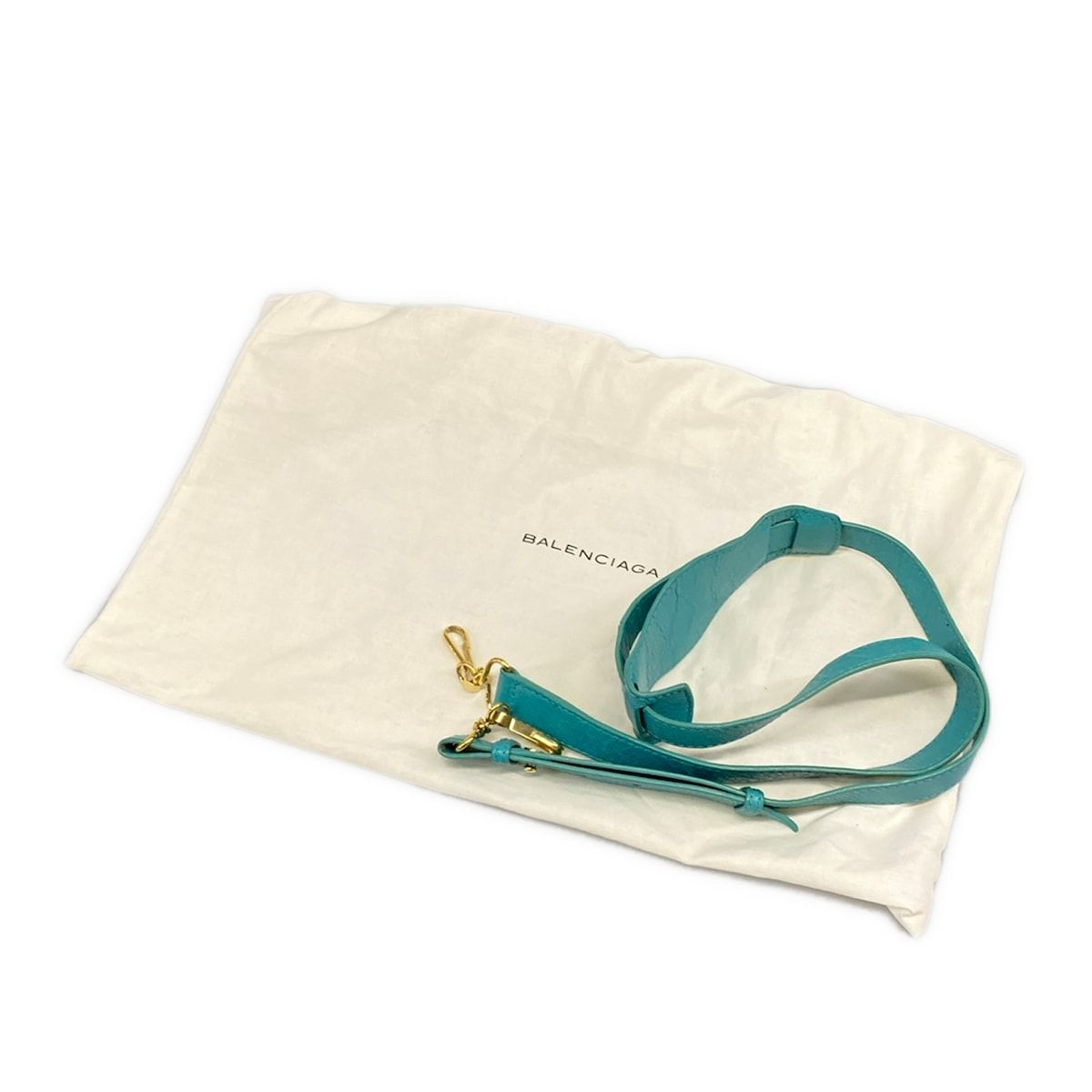 Balenciaga Handbag the Giant Mini City Blue Green Leather — view 8