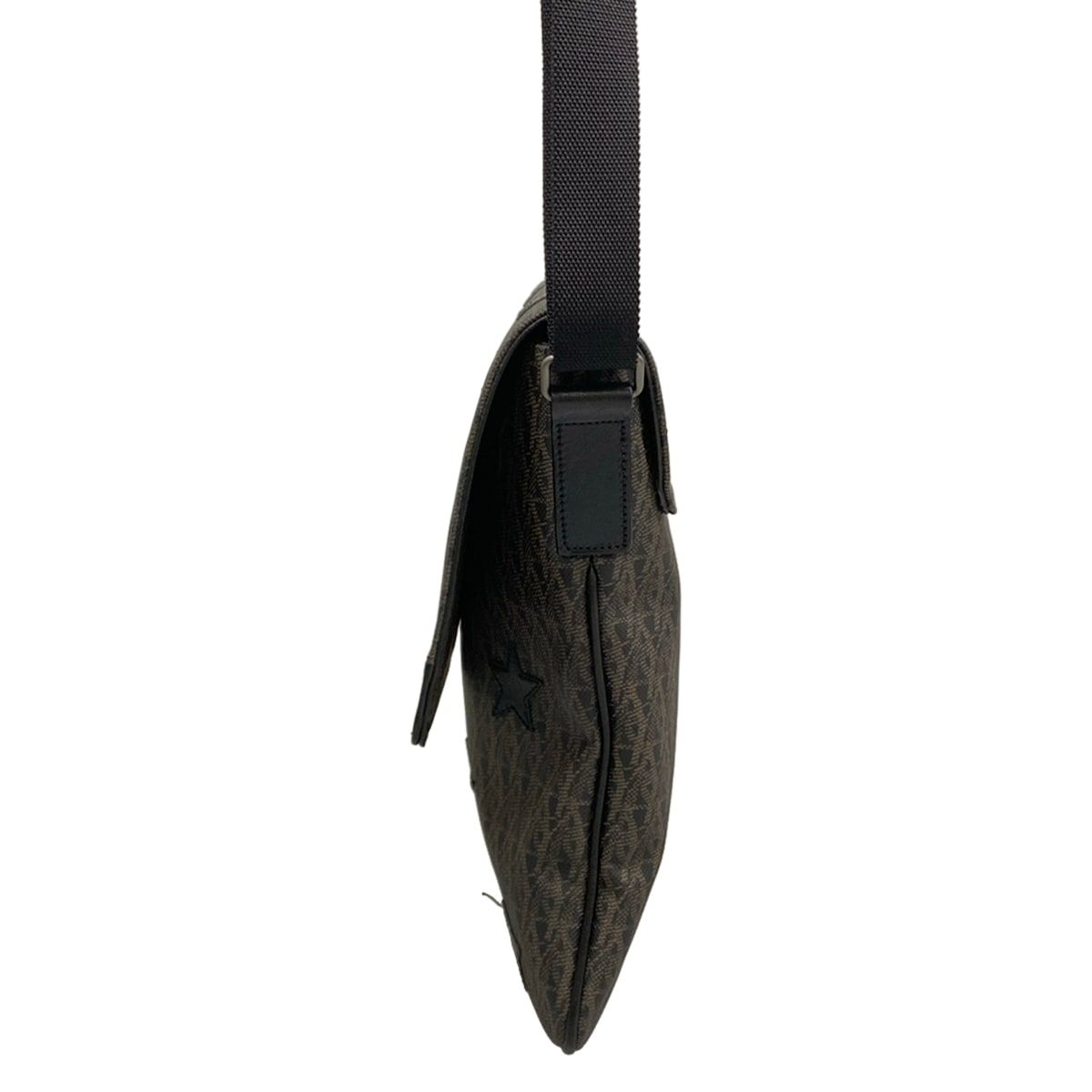 Saint Laurent Paris Shoulder Bag Black Beige Star Leather — view 4