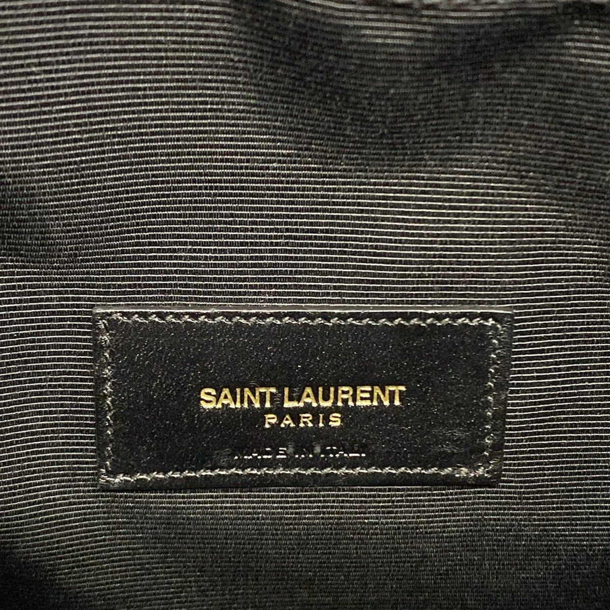 Saint Laurent Paris Shoulder Bag Black Beige Star Leather — view 9