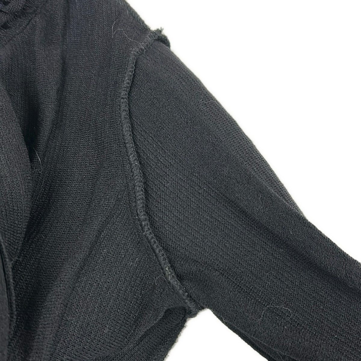 Chanel Dress 34 S Black Long Sleeve Knee Length Knit Wool — view 8