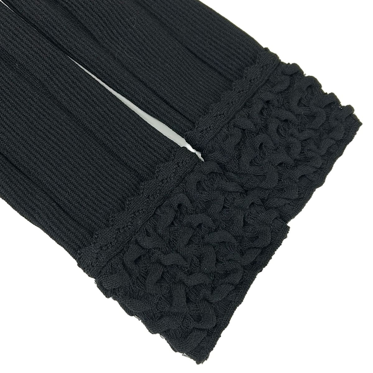 Chanel Dress 34 S Black Long Sleeve Knee Length Knit Wool — view 5
