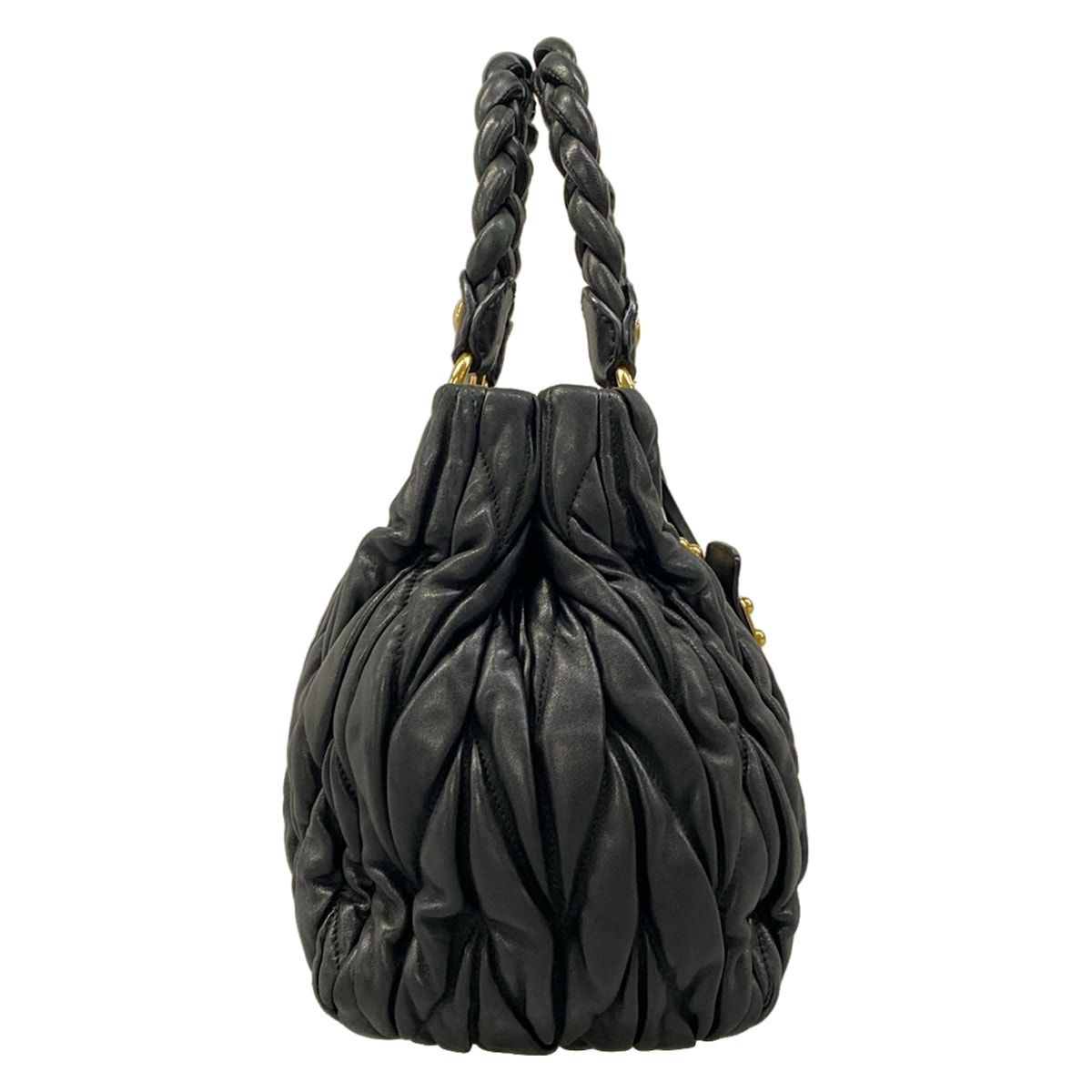 Miu Miu Handbag Matelasse Black Leather — view 2