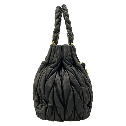 Miu Miu Handbag Matelasse Black Leather — view 2