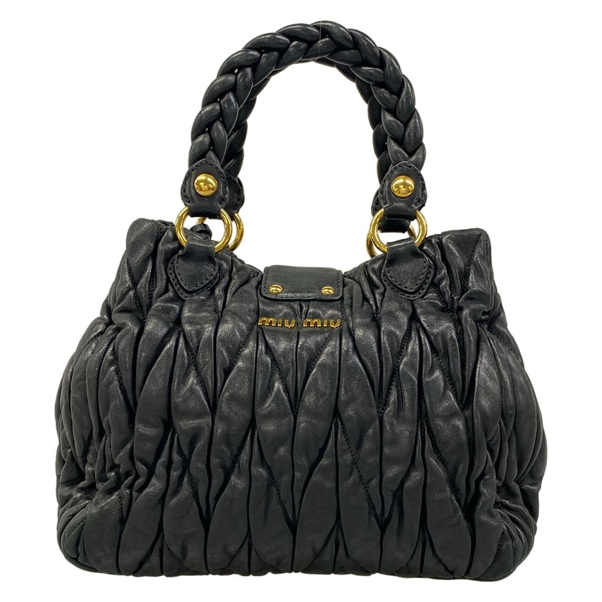Miu Miu Handbag Matelasse Black Leather — view 3