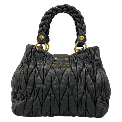 Miu Miu Handbag Matelasse Black Leather — view 3