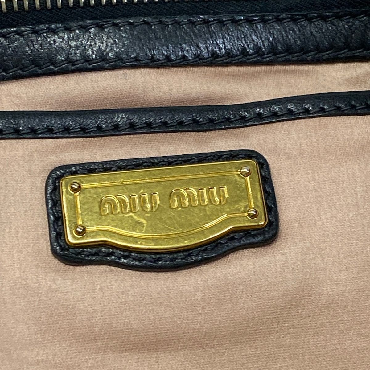Miu Miu Handbag Matelasse Black Leather — view 9