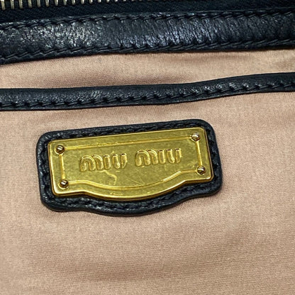 Miu Miu Handbag Matelasse Black Leather — view 9