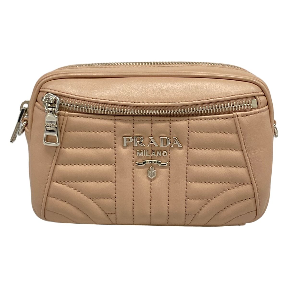 Prada Waist Pouch Pink Beige 2-Way Leather