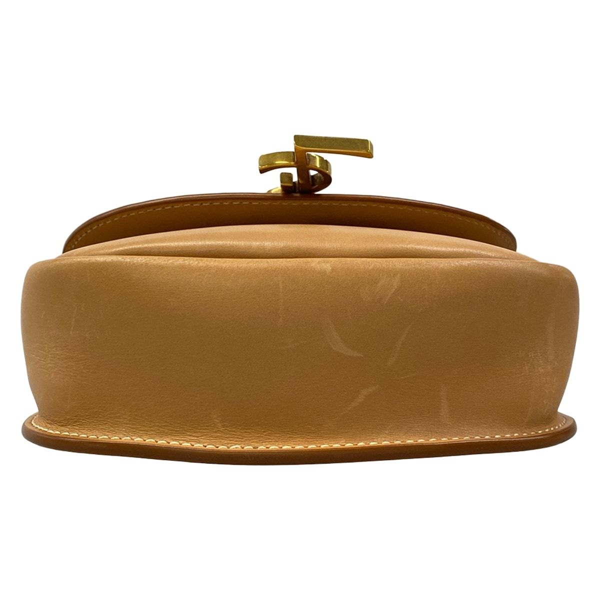 Saint Laurent Paris Shoulder Bag Kaia Small Satchel Ivory Light Brown Leather — view 5