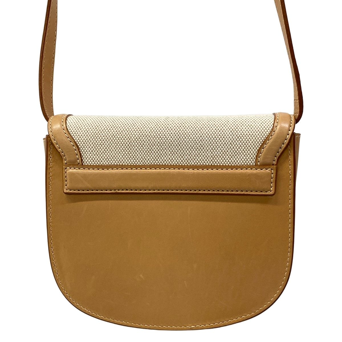 Saint Laurent Paris Shoulder Bag Kaia Small Satchel Ivory Light Brown Leather — view 3