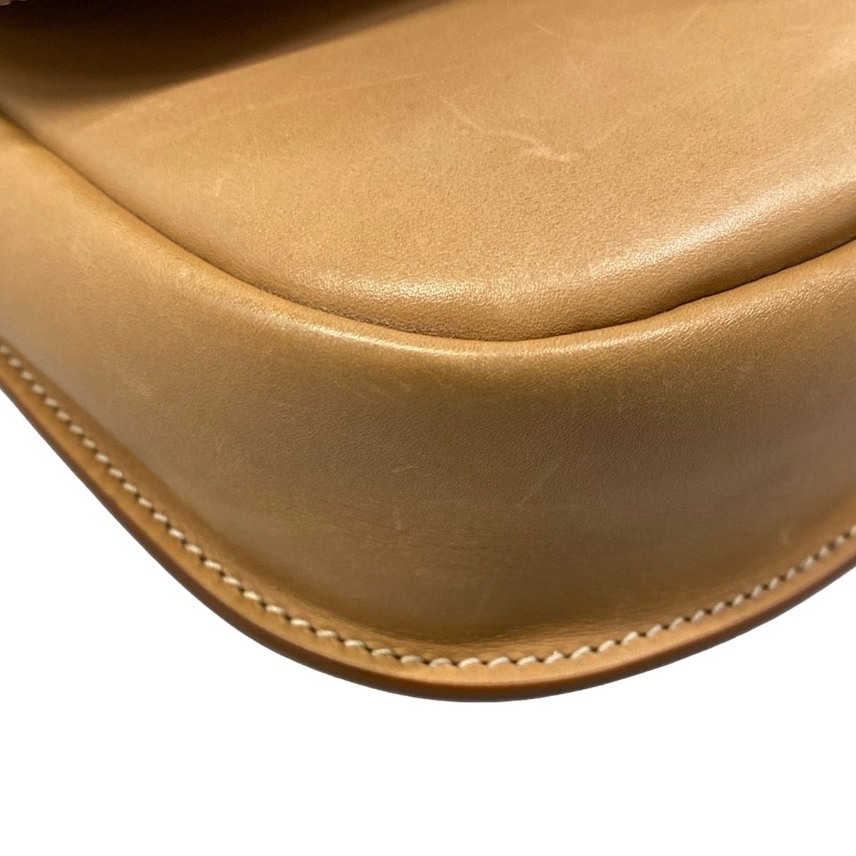Saint Laurent Paris Shoulder Bag Kaia Small Satchel Ivory Light Brown Leather — view 6