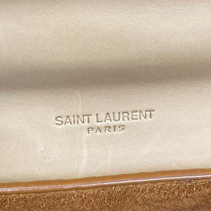 Saint Laurent Paris Shoulder Bag Kaia Small Satchel Ivory Light Brown Leather — view 9