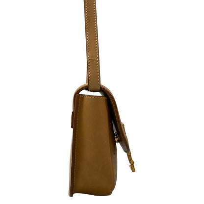 Saint Laurent Paris Shoulder Bag Kaia Small Satchel Ivory Light Brown Leather — view 2