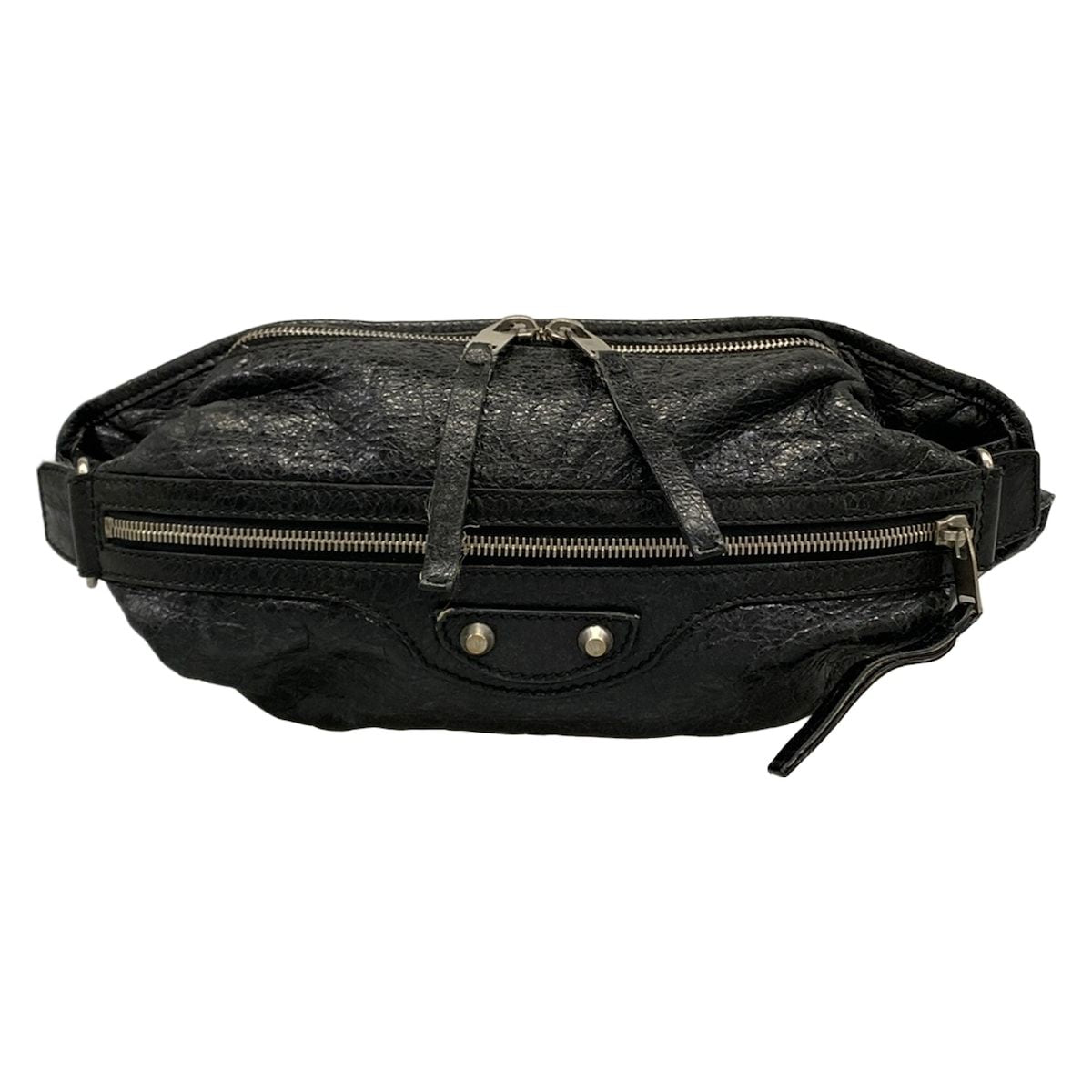 Balenciaga Waist Pouch Neolift Black Leather