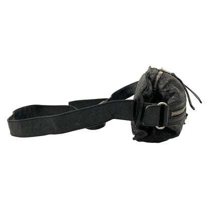 Balenciaga Waist Pouch Neolift Black Leather — view 2