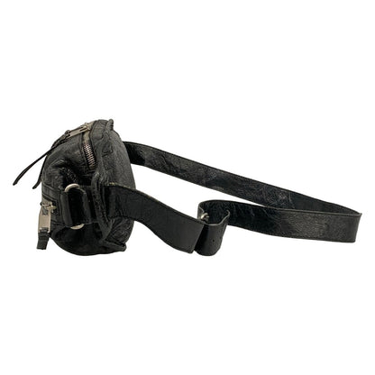 Balenciaga Waist Pouch Neolift Black Leather — view 4
