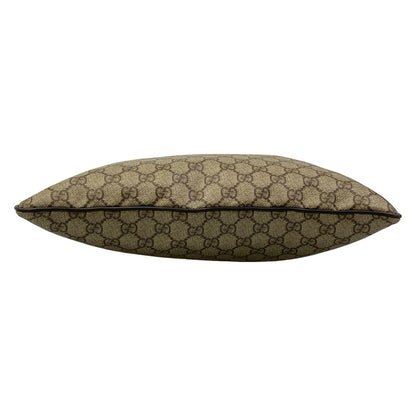 Gucci Shoulder Bag GG Plus Supreme Beige Dark Brown Leather — view 5