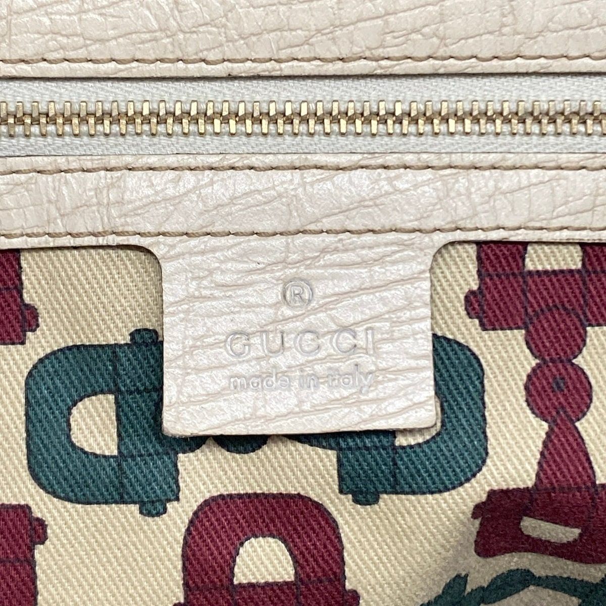 Gucci Tote GG Pattern Sherry Beige Ivory Multi Leather — view 9