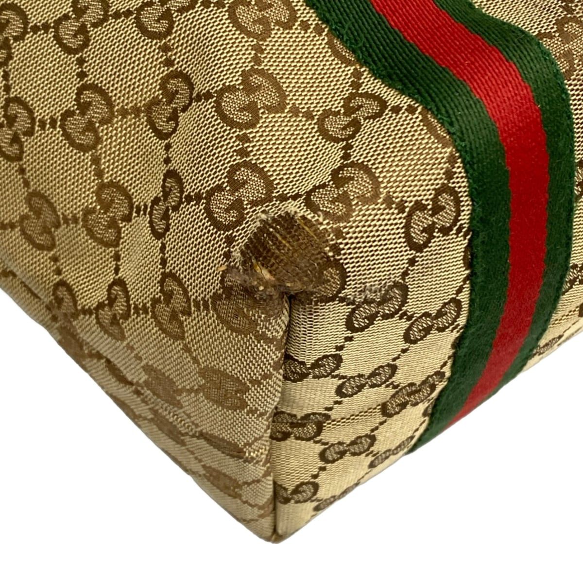 Gucci Tote GG Pattern Sherry Beige Ivory Multi Leather — view 6