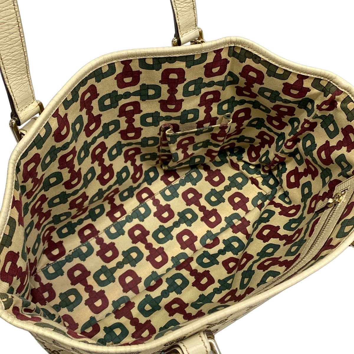 Gucci Tote GG Pattern Sherry Beige Ivory Multi Leather — view 7