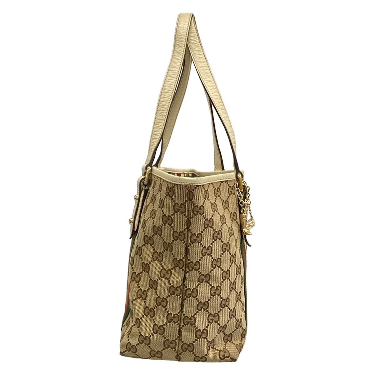 Gucci Tote GG Pattern Sherry Beige Ivory Multi Leather — view 2