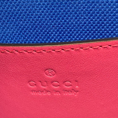 Gucci Tote GG Embossed Mini Pink Blue Leather — view 9