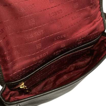 Loewe Shoulder Bag Heritage Dark Brown Leather — view 7